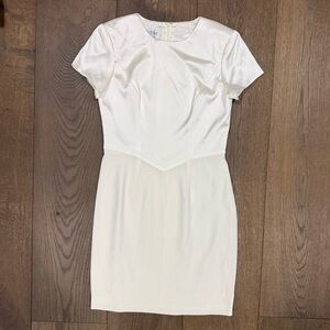 Oleg Cassini Cream Mini Dress
